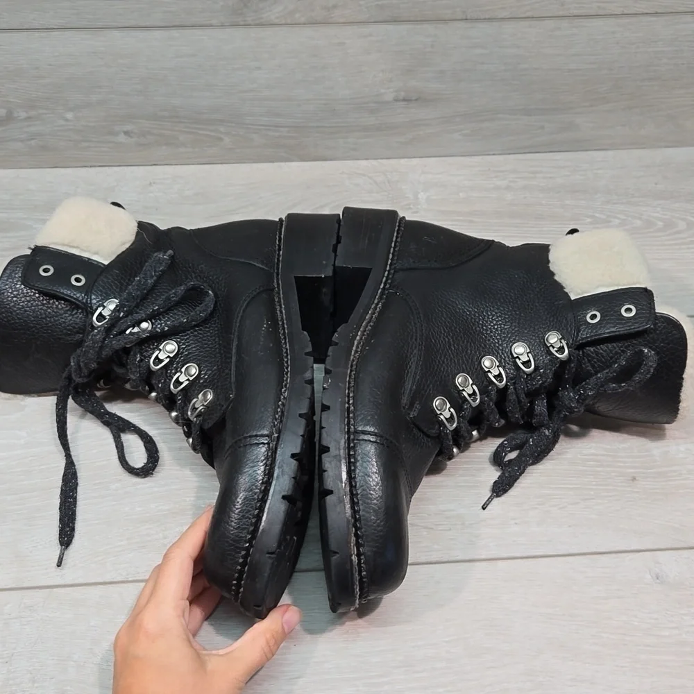 Frye Women Samantha Leather Boots moto shoes sz 10B